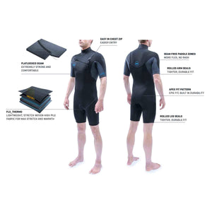 Dakine Quantum Chest-Zip 2/2mm Men's Shorty Wetsuit 2023 S2AS