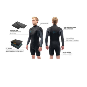 Dakine Quantum Chest-Zip 2/2mm Men's Shorty Wetsuit 2023 S2AS