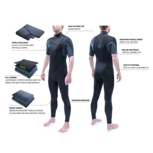 Dakine Quantum Chest-Zip 3/2mm Men's Short Sleeved Full Wetsuit S2AS