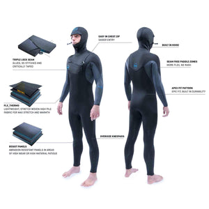 Dakine Quantum Chest-Zip Hooded 5/4/3mm Men's Wetsuit 2023 S2AS