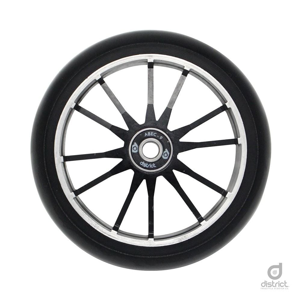 District Scooters 110mmx30mm Wide Twin Core DG110 Wheel - Black / Black S2AS