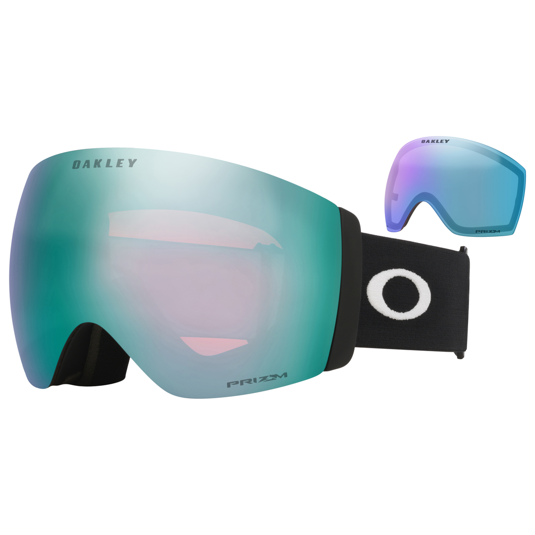 2027 Oakley Flight Deck Pro L Matte Black Prizm Sapphire and Prizm Iced