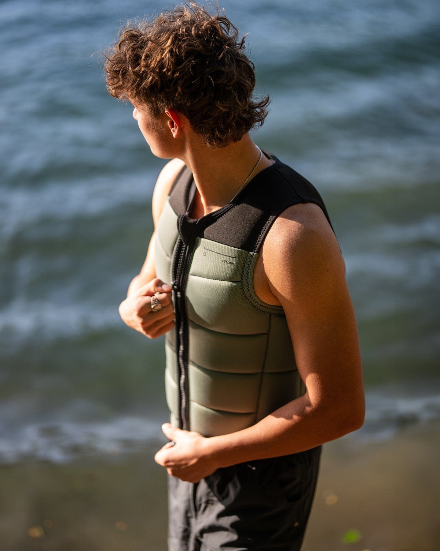 Follow Section Mens Impact Vest - Black/Petina Follow