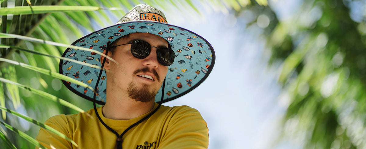 2027 Radar Paddler's Sun Hat - Tan Straw / Collage Nylon