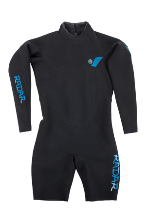 Long Sleeve Shorty - 2MM - Back Zip - Black - 2026 Radar