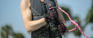 2027 Radar Lyric-A BOA Women's Inside-Out Waterski Glove - Black / Pink