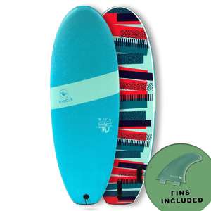 Mobyk 4'10 Twintype Softboard - Blue Curacao S2AS