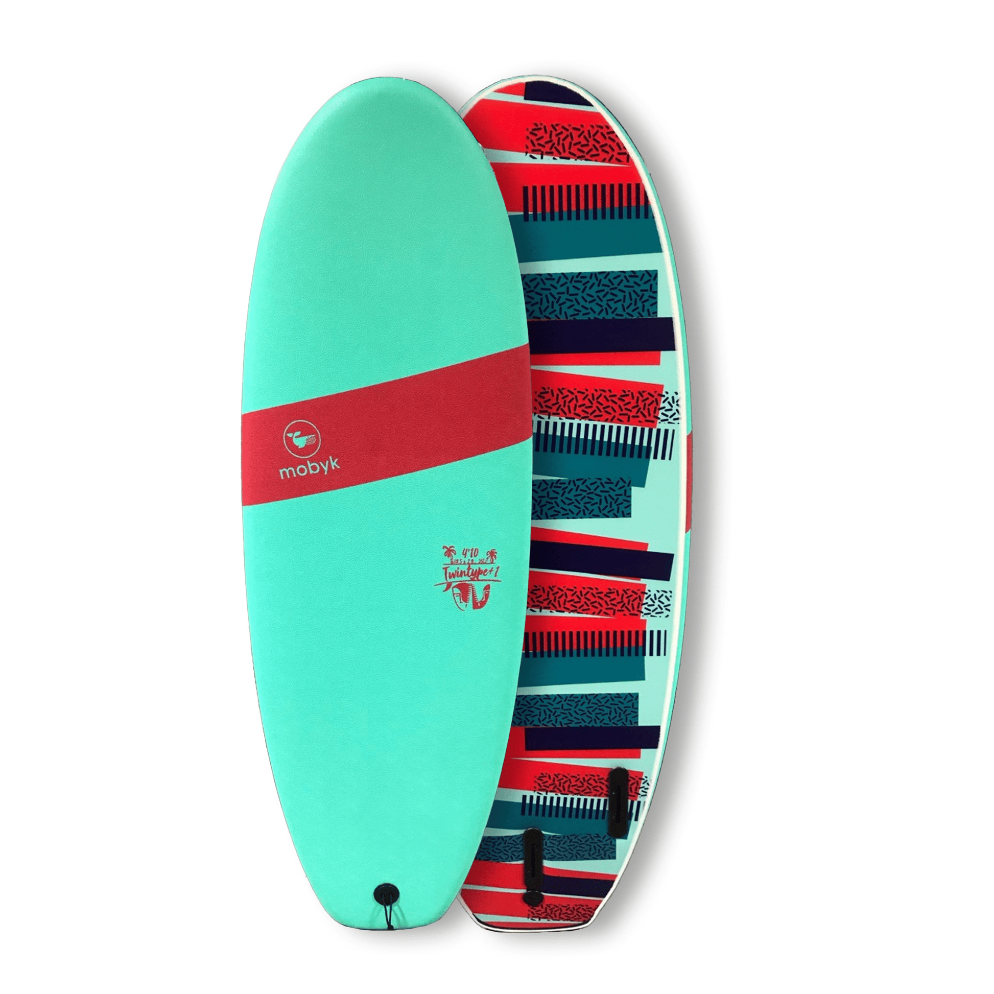 Mobyk 4'10 Twintype Softboard - Turquoise S2AS