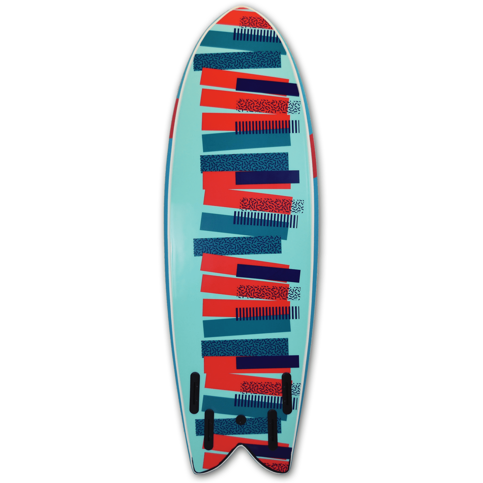 Mobyk 5'8 Old School Softboard - Blue Curacao S2AS