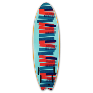 Mobyk 6'0 Quad Fish Softboard - Pilsner Orange S2AS