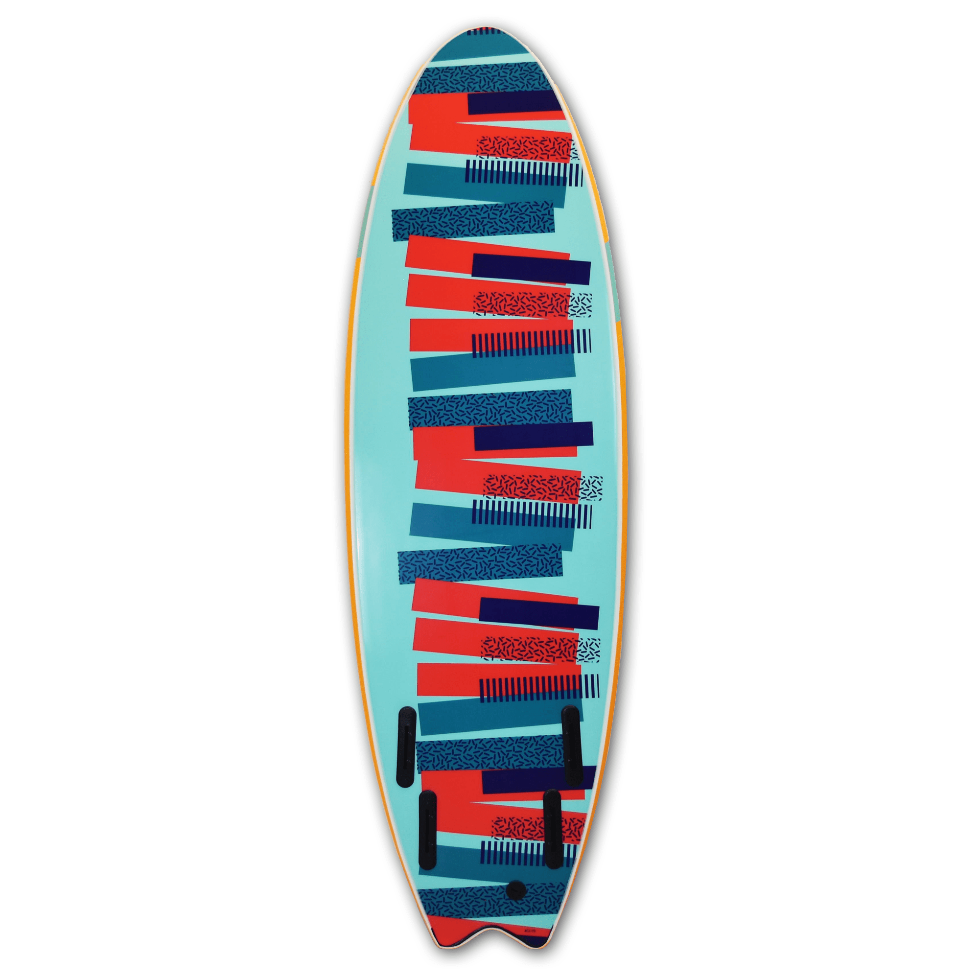 Mobyk 6'0 Quad Fish Softboard - Pilsner Orange S2AS