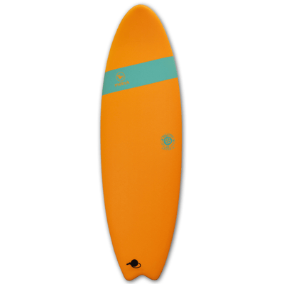 Mobyk 6'0 Quad Fish Softboard - Pilsner Orange S2AS