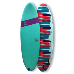 Mobyk 6'4 Rounder Softboard - Turquoise S2AS