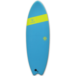 Mobyk 6'6 Quad Fish Softboard - Blue Curacao S2AS