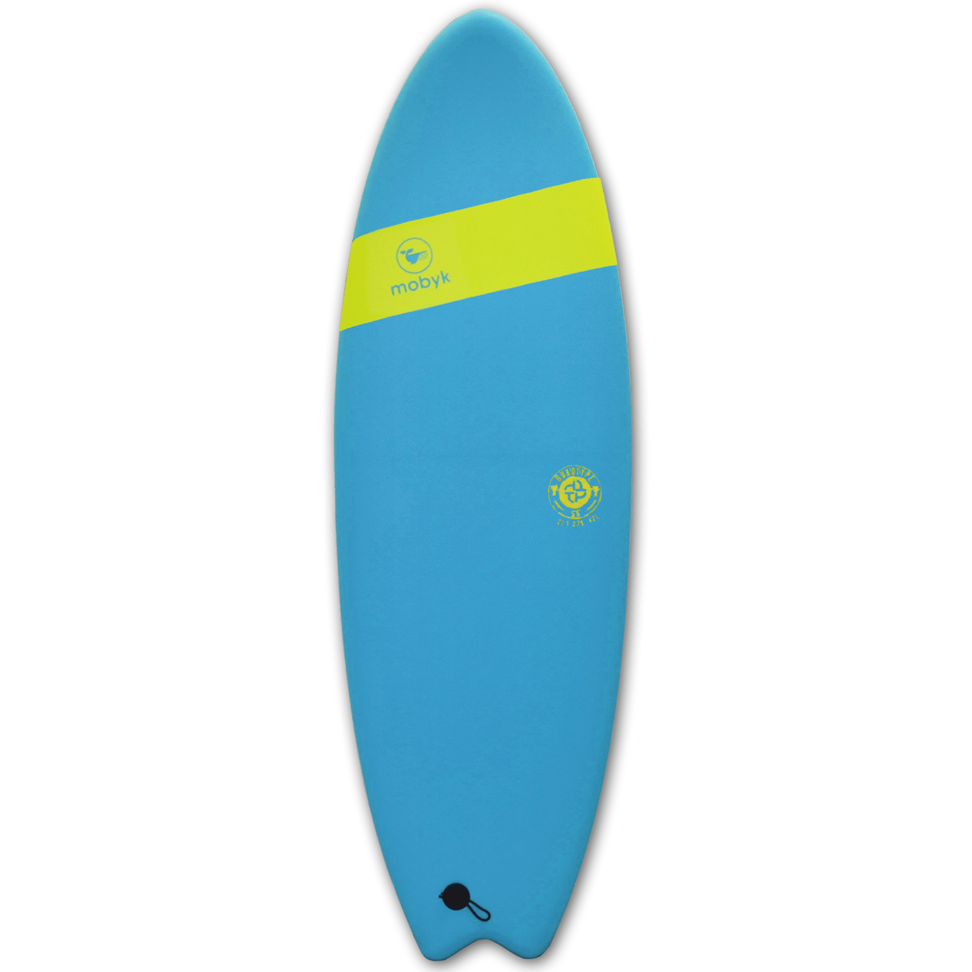 Mobyk 6'6 Quad Fish Softboard - Blue Curacao S2AS