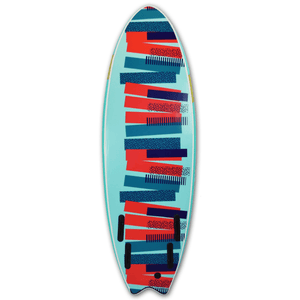 Mobyk 6'6 Quad Fish Softboard - Blue Curacao S2AS
