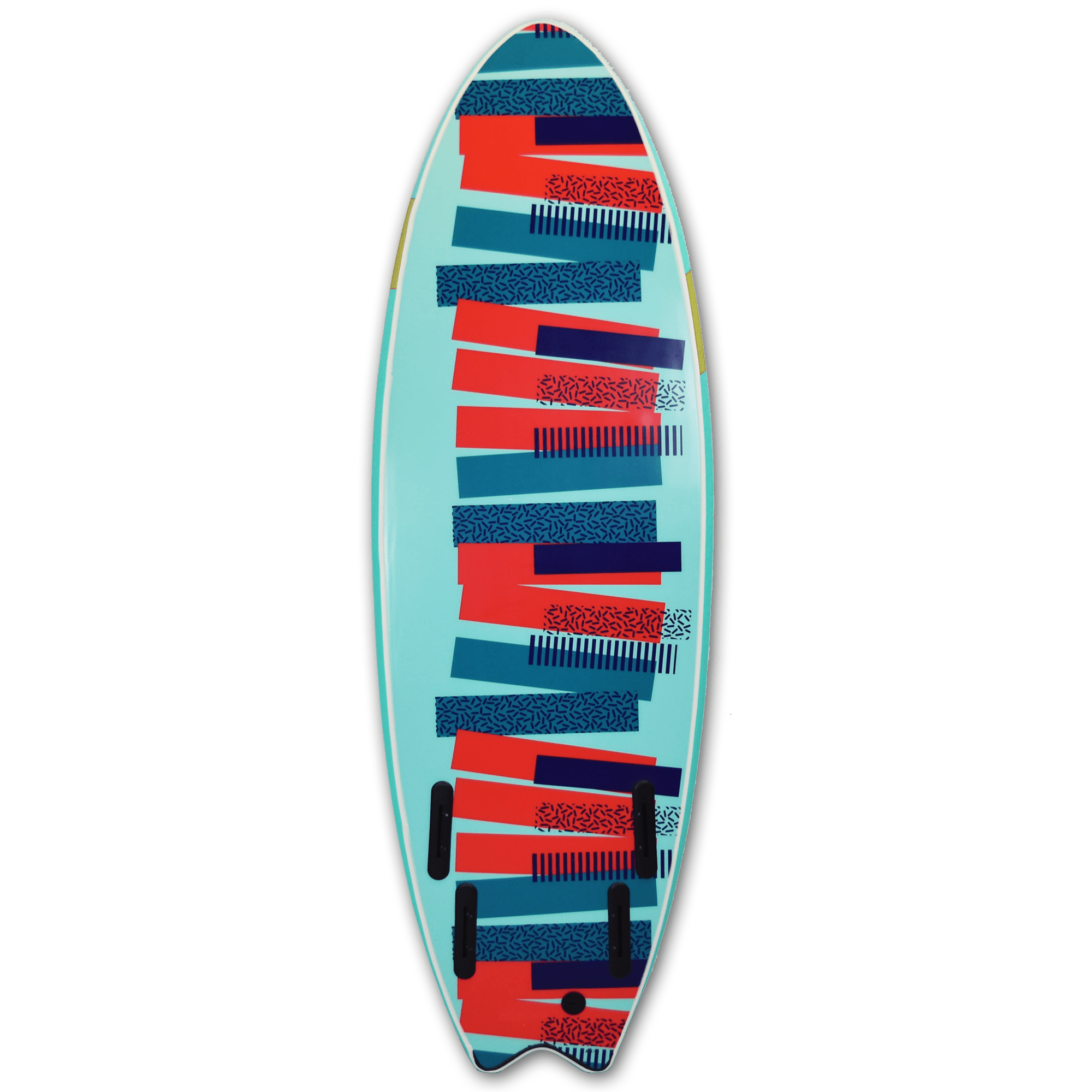 Mobyk 6'6 Quad Fish Softboard - Blue Curacao S2AS