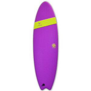 Mobyk 6'6 Quad Fish Softboard - Violet Jade S2AS