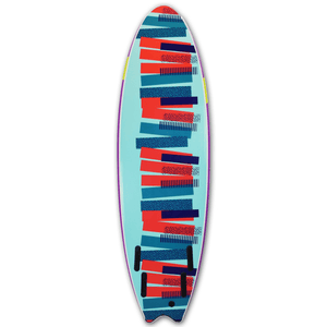 Mobyk 6'6 Quad Fish Softboard - Violet Jade S2AS