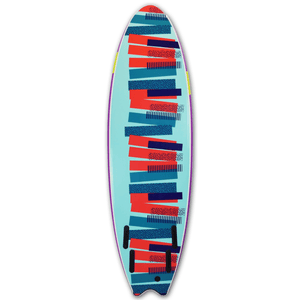 Mobyk 6'6 Quad Fish Softboard - Violet Jade S2AS