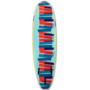 Mobyk 7'0 Classic Long Softboard - Electric Lemon S2AS