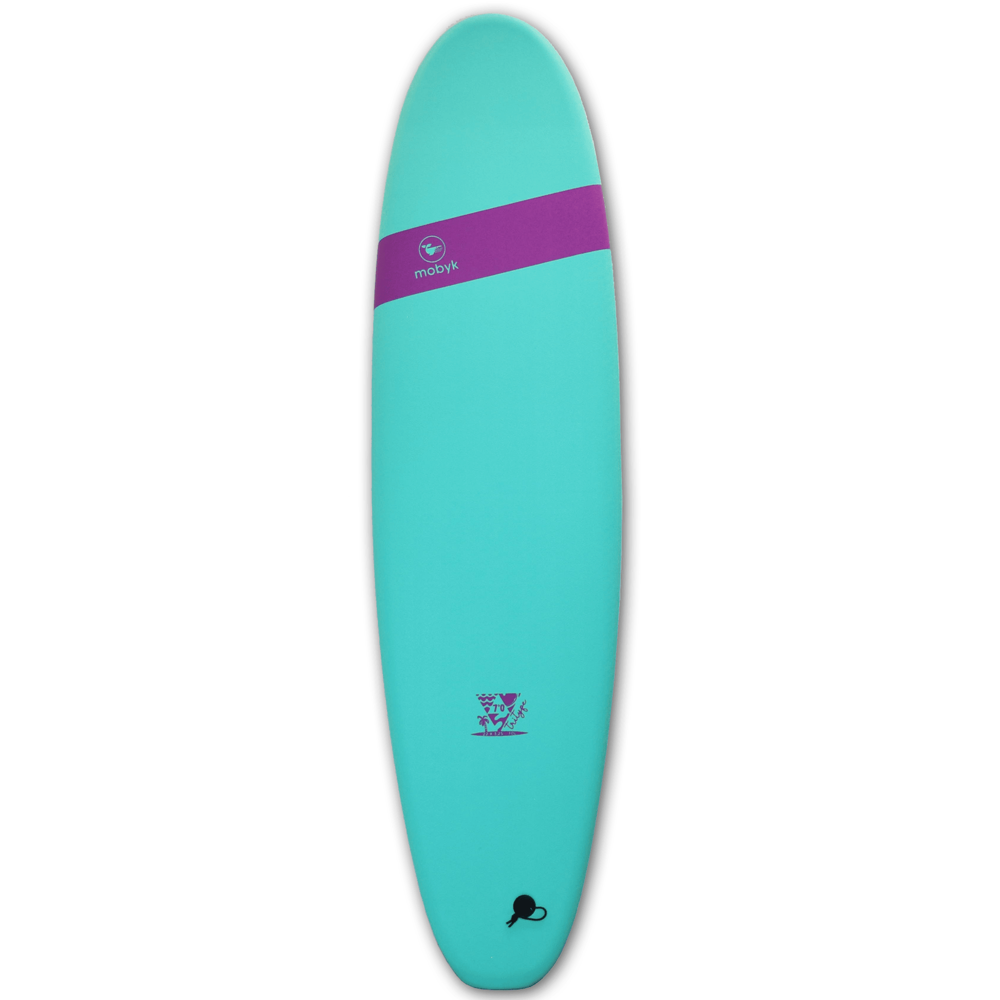 Mobyk 7'0 Classic Long Softboard - Turquoise S2AS