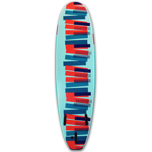 Mobyk 7'0 Classic Long Softboard - Turquoise S2AS