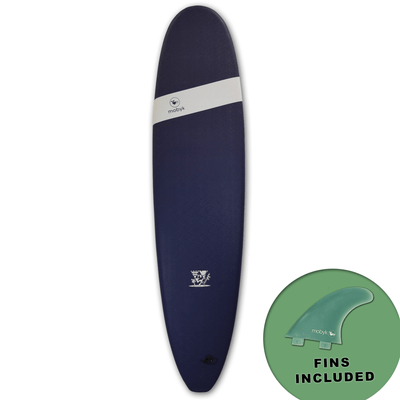 Mobyk 7'6 Classic Long Softboard - Midnight Blue Mobyk