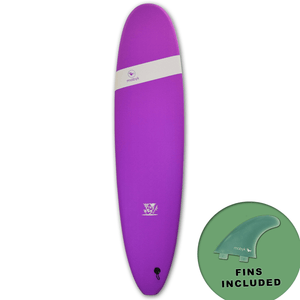 Mobyk 7'6 Classic Long Softboard - Violet Jade S2AS