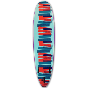 Mobyk 7'6 Classic Long Softboard - Violet Jade S2AS