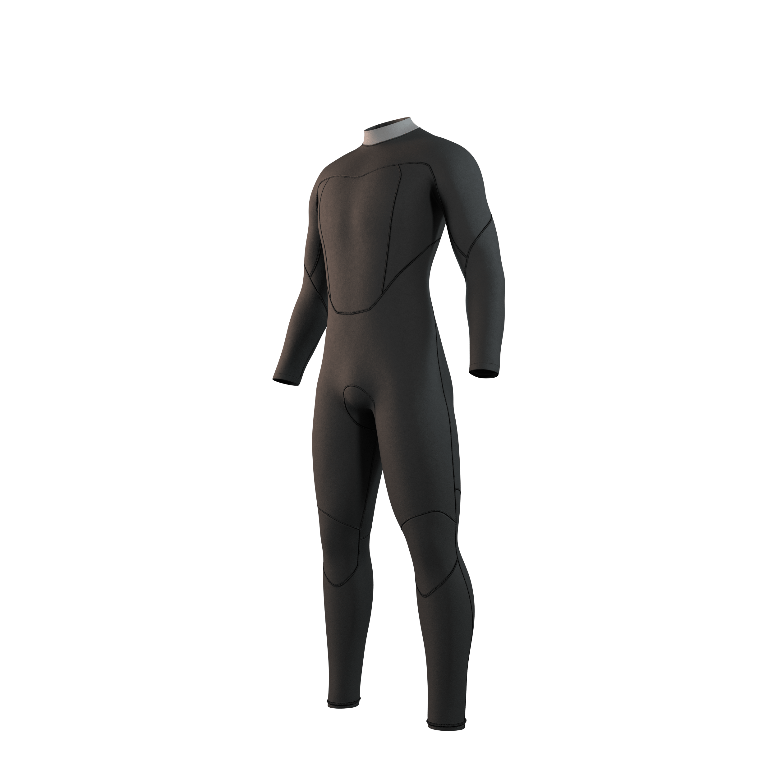 Mystic Brand Fullsuit 3/2mm BackZip Flatlock - Black - 2026 Mystic