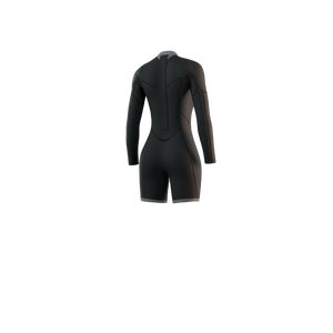 Mystic Brand Longarm Shorty 3/2mm BackZip Flatlock Women - Black - 2026 Mystic