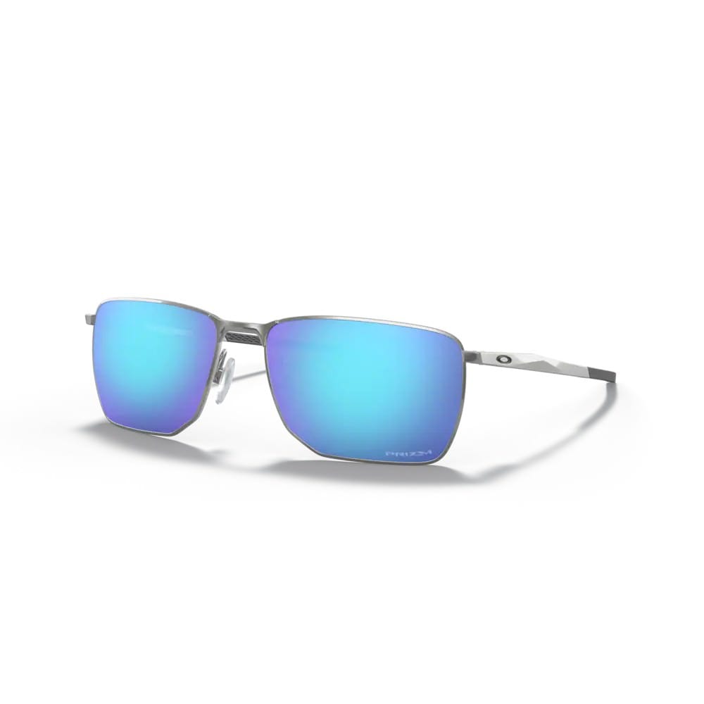 Oakley Ejector Sunglasses Satin Chrome With Prizm Sapphire S2AS