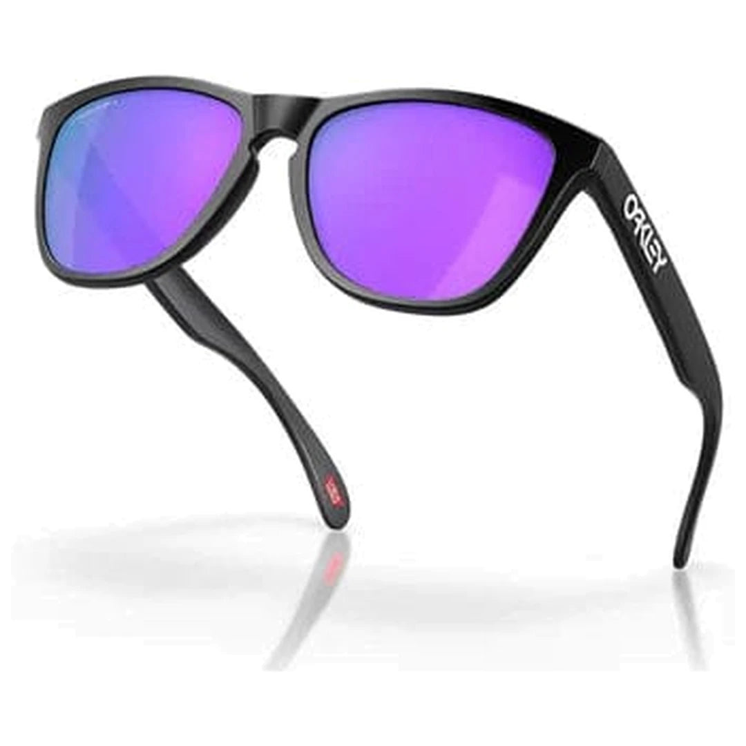 Oakley Frogskin Sunglasses (Matte Black with Prizm Violet) S2AS