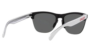 Oakley Frogskins Lite Sunglasses (Matt Black/Sliver with Black Prizm) S2AS