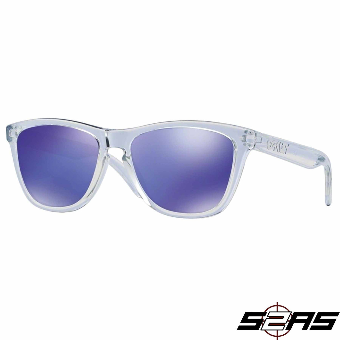 Oakley Frogskins Sunglasses (Polished Clear/Violet Iridium) OAKLEY