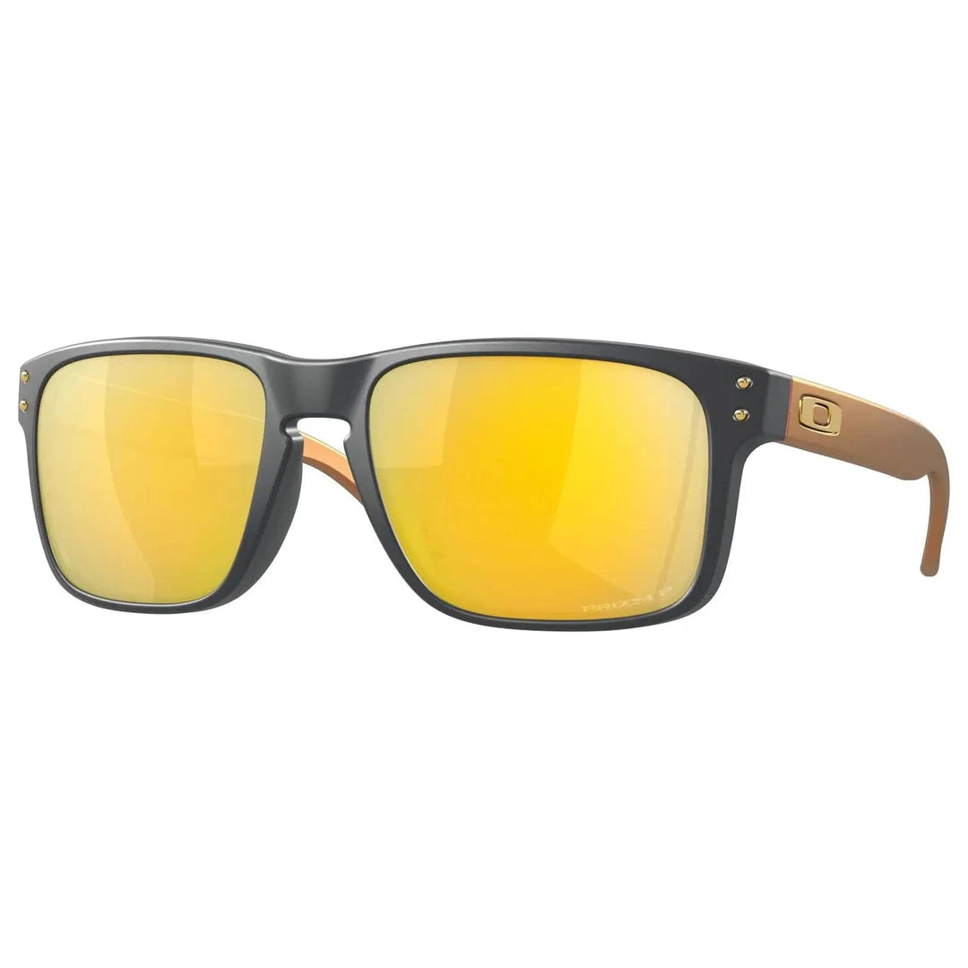 Oakley Holbrook Sunglasses (Matte Carbon with Prizm 24K Polarised) S2AS