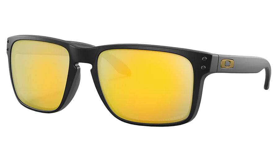 Oakley Holbrook XL Sunglasses (Matte black with Prizm 24K Polarised) S2AS