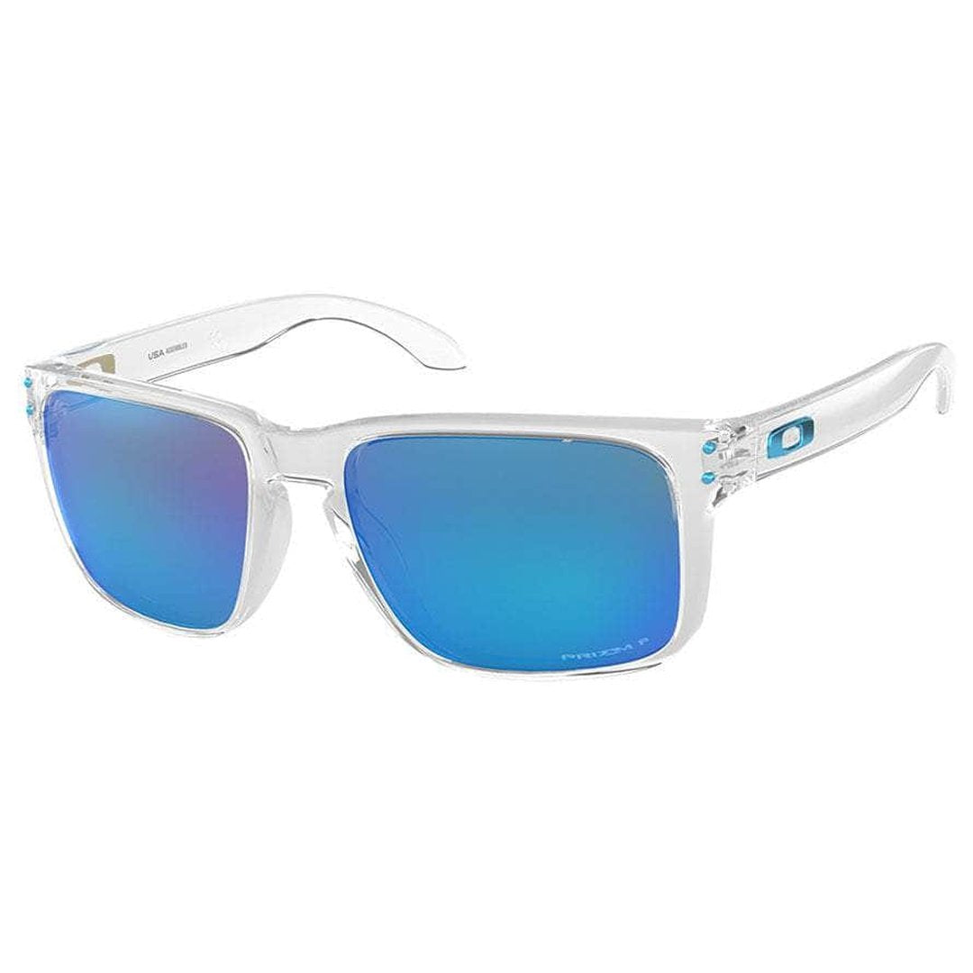 Oakley Holbrook XL Sunglasses (Polished Clear with Prizm Sapphire Polarised) S2AS