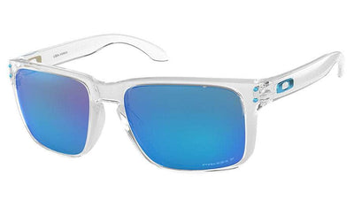 Oakley Holbrook XL Sunglasses (Polished Clear with Prizm Sapphire Polarised) S2AS