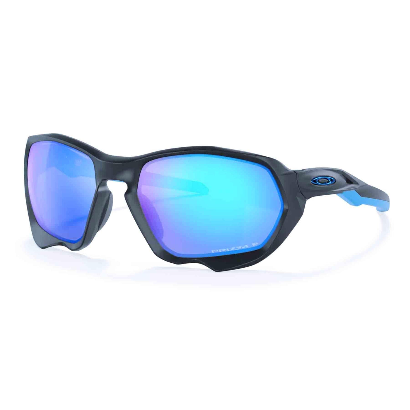 Oakley Plazma Sunglasses Matte Black With Prizm Sapphire Polarized S2AS