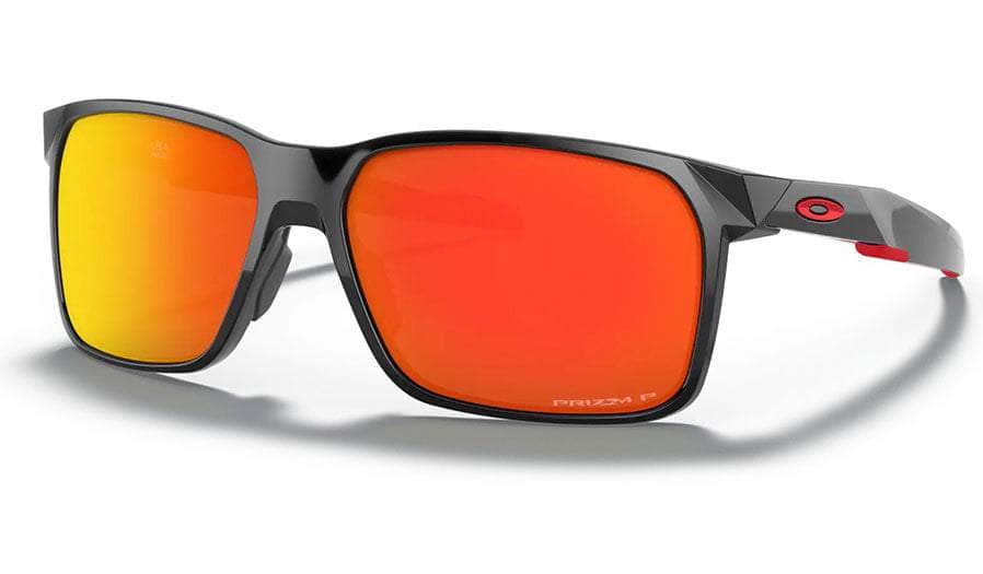 Oakley Portal X Sunglasses (Polished Black with Prizm Ruby Polarised) S2AS
