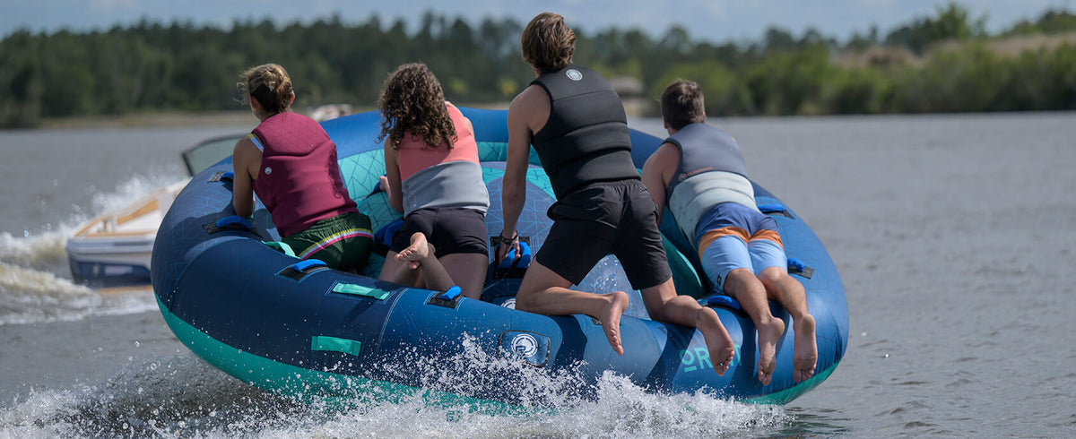 2027 Radar Orbit 4 Person Towable Tube - Teal / Blue