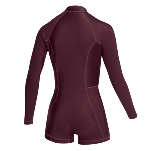 Mystic Lunar Longarm Shorty 2/2mm Fzip Women - 2026 - Oxblood Red Mystic