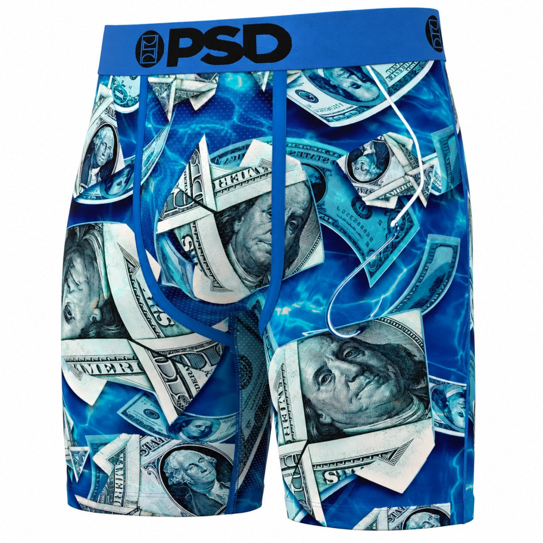 PSD Deep Sea Funds Men's Boxer Briefs, front view on a white background