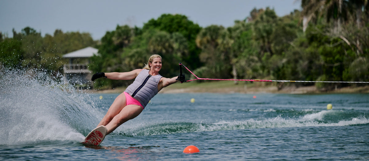 2027 Radar Women's Session Slalom Waterski - Cream / Teal