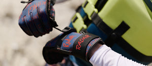 2027 Radar T.R.A Kids Inside-Out Waterski Glove - Blue / Chaka Red