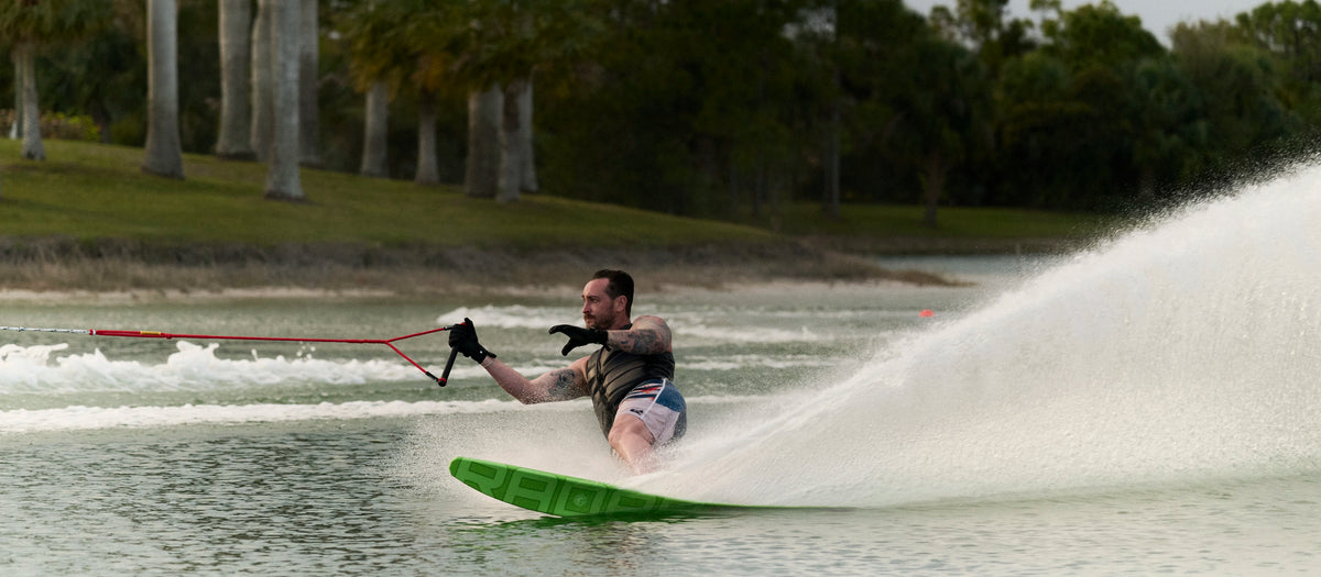 2027 Radar Vapor Lithium Slalom Waterski - Carbon / Black / Neon