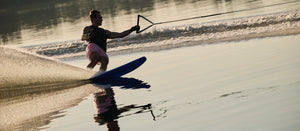 2027 Radar Senate Alloy Slalom Waterski - Carbon / Royal Flash
