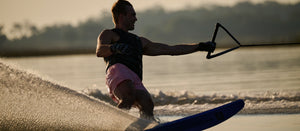 2027 Radar Senate Alloy Slalom Waterski - Carbon / Royal Flash